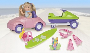 Игровой набор из серии Paula. Едем на море – Блондинка с машинкой (Paula, MC23051b)